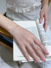 Load image into Gallery viewer, LUOWEND 18K White Gold Natural Diamond Bracelet for Women
