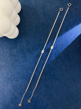 Load image into Gallery viewer, LUOWEND 18K White Gold Natural Diamond Bracelet for Women
