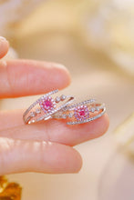 Load image into Gallery viewer, LUOWEND 18K White Gold Real Natural Pink Diamond Ring for Women
