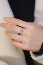 Load image into Gallery viewer, LUOWEND 18K White Gold Real Natural Pink Diamond Ring for Women

