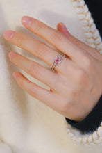 Load image into Gallery viewer, LUOWEND 18K White Gold Real Natural Pink Diamond Ring for Women
