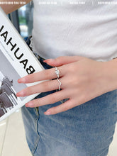 Load image into Gallery viewer, LUOWEND 18K White Gold Natural Diamond Ring for Women
