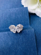 Load image into Gallery viewer, LUOWEND 18K White Gold Natural Diamond Ring for Women
