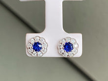 Load image into Gallery viewer, LUOWEND 18K White Gold Natural Sapphire Ring for Women
