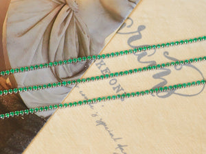 LUOWEND 18K White Gold Natural Emerald Bracelet for Women