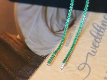 Load image into Gallery viewer, LUOWEND 18K White Gold Natural Emerald Bracelet for Women
