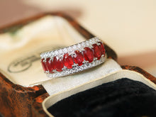 Load image into Gallery viewer, LUOWEND 18K White Gold Natural Ruby Ring for Women
