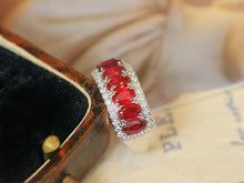 Load image into Gallery viewer, LUOWEND 18K White Gold Natural Ruby Ring for Women

