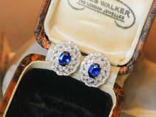 Load image into Gallery viewer, LUOWEND 18K White Gold Natural Sapphire Ring for Women

