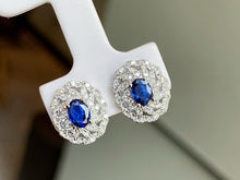 Load image into Gallery viewer, LUOWEND 18K White Gold Natural Sapphire Ring for Women
