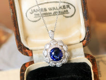 Load image into Gallery viewer, LUOWEND 18K White Gold Natural Sapphire Ring for Women
