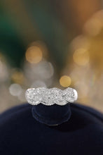 Load image into Gallery viewer, LUOWEND 18K White Gold Real Natural Diamond Ring for Women

