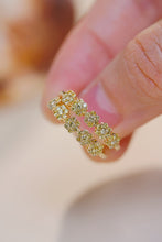 Load image into Gallery viewer, LUOWEND 18K Yellow Gold Real Natural Diamond Ring for Women
