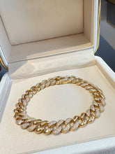 Load image into Gallery viewer, LUOWEND 18k White/Yellow Gold Natural Diamond Bracelet for Women
