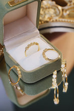 Load image into Gallery viewer, LUOWEND 18K Yellow Gold Real Natural Diamond Ring for Women
