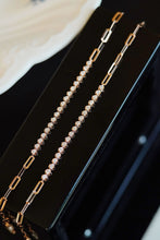 Load image into Gallery viewer, LUOWEND 18K Rose Gold Natural Diamond Bracelet for Women
