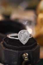 Load image into Gallery viewer, LUOWEND 18K White Gold Real Natural Diamond Ring for Women
