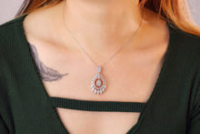 Load image into Gallery viewer, LUOWEND 18K White Gold Real Natural Diamond Pendant Necklace for Women
