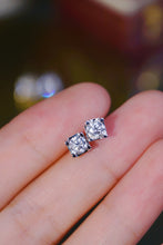 Load image into Gallery viewer, LUOWEND 18K White Gold Real Natural Diamond Stud Earrings for Women

