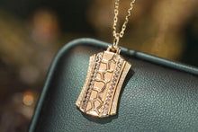 Load image into Gallery viewer, LUOWEND 18K Yellow Gold Real Natural Diamond Pendant Necklace for Women
