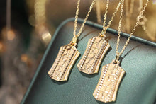 Load image into Gallery viewer, LUOWEND 18K Yellow Gold Real Natural Diamond Pendant Necklace for Women
