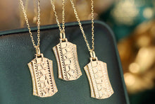 Load image into Gallery viewer, LUOWEND 18K Yellow Gold Real Natural Diamond Pendant Necklace for Women
