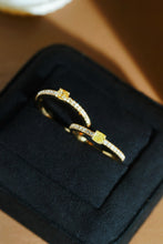 Load image into Gallery viewer, LUOWEND 18K Yellow Gold Natural Yellow Diamond Ring for Women
