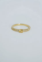 Load image into Gallery viewer, LUOWEND 18K Yellow Gold Natural Yellow Diamond Ring for Women
