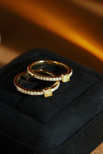 Load image into Gallery viewer, LUOWEND 18K Yellow Gold Natural Yellow Diamond Ring for Women
