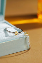 Load image into Gallery viewer, LUOWEND 18K White Gold Natural Yellow Diamond Ring for Women
