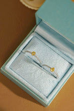 Load image into Gallery viewer, LUOWEND 18K White Gold Natural Yellow Diamond Ring for Women
