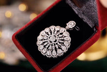 Load image into Gallery viewer, LUOWEND 18K White Gold Real Natural Diamond Pendant Necklace for Women
