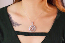 Load image into Gallery viewer, LUOWEND 18K White Gold Real Natural Diamond Pendant Necklace for Women
