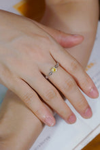 Load image into Gallery viewer, LUOWEND 18K White Gold Natural Yellow Diamond Ring for Women

