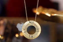 Load image into Gallery viewer, LUOWEND 18K Yellow Gold Real Natural Diamond Pendant Necklace for Women
