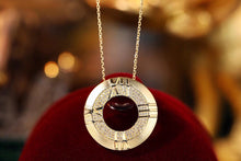 Load image into Gallery viewer, LUOWEND 18K Yellow Gold Real Natural Diamond Pendant Necklace for Women
