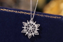 Load image into Gallery viewer, LUOWEND 18K White Gold Real Natural Diamond Pendant Necklace for Women
