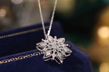 Load image into Gallery viewer, LUOWEND 18K White Gold Real Natural Diamond Pendant Necklace for Women
