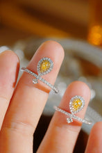 Load image into Gallery viewer, LUOWEND 18K White Gold Natural Green Diamond Ring for Women
