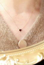 Load image into Gallery viewer, LUOWEND 18K Yellow Gold Natural Ruby Necklace for Women
