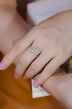 Load image into Gallery viewer, LUOWEND 18K White Gold Natural Green Diamond Ring for Women
