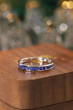 Load image into Gallery viewer, LUOWEND 18K White Gold Natural Sapphire Ring for Women
