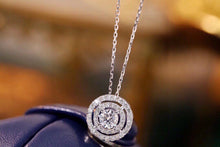 Load image into Gallery viewer, LUOWEND 18K White Gold Real Natural Diamond Pendant Necklace for Women
