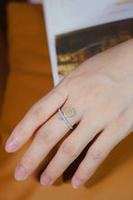 Load image into Gallery viewer, LUOWEND 18K White Gold Natural Green Diamond Ring for Women
