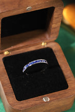 Load image into Gallery viewer, LUOWEND 18K White Gold Natural Sapphire Ring for Women

