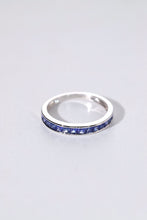 Load image into Gallery viewer, LUOWEND 18K White Gold Natural Sapphire Ring for Women
