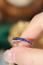 Load image into Gallery viewer, LUOWEND 18K White Gold Natural Sapphire Ring for Women

