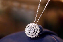 Load image into Gallery viewer, LUOWEND 18K White Gold Real Natural Diamond Pendant Necklace for Women
