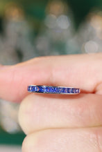 Load image into Gallery viewer, LUOWEND 18K White Gold Natural Sapphire Ring for Women

