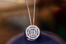 Load image into Gallery viewer, LUOWEND 18K White Gold Real Natural Diamond Pendant Necklace for Women
